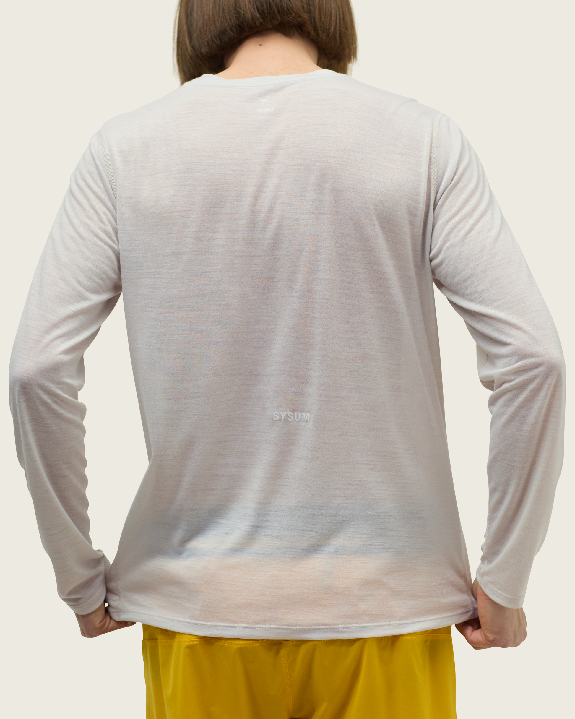 SYSUM Men's Merino One Long Sleeve - Detail Back