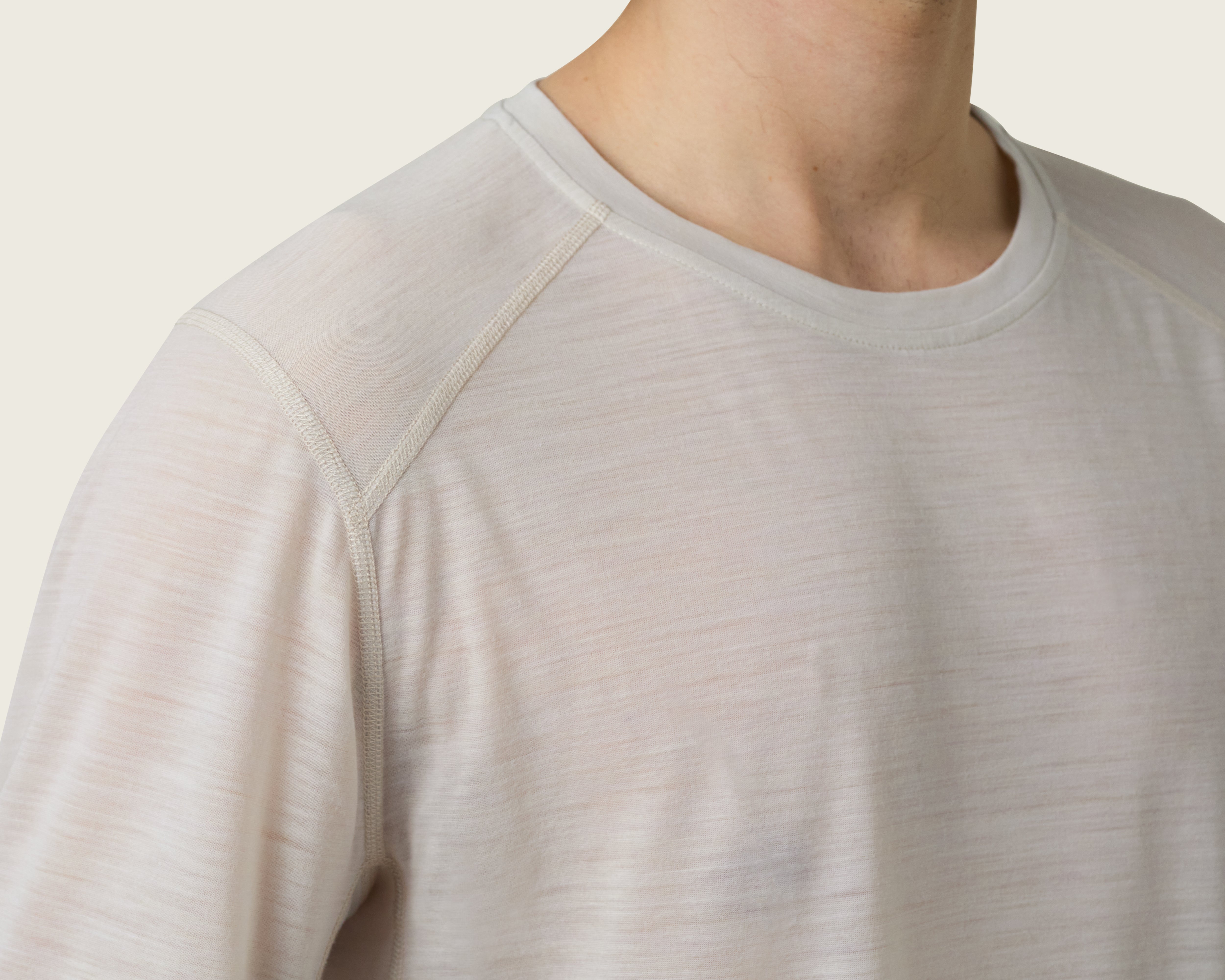 SYSUM Mens Merino One Long Sleeve - Shoulder Seam