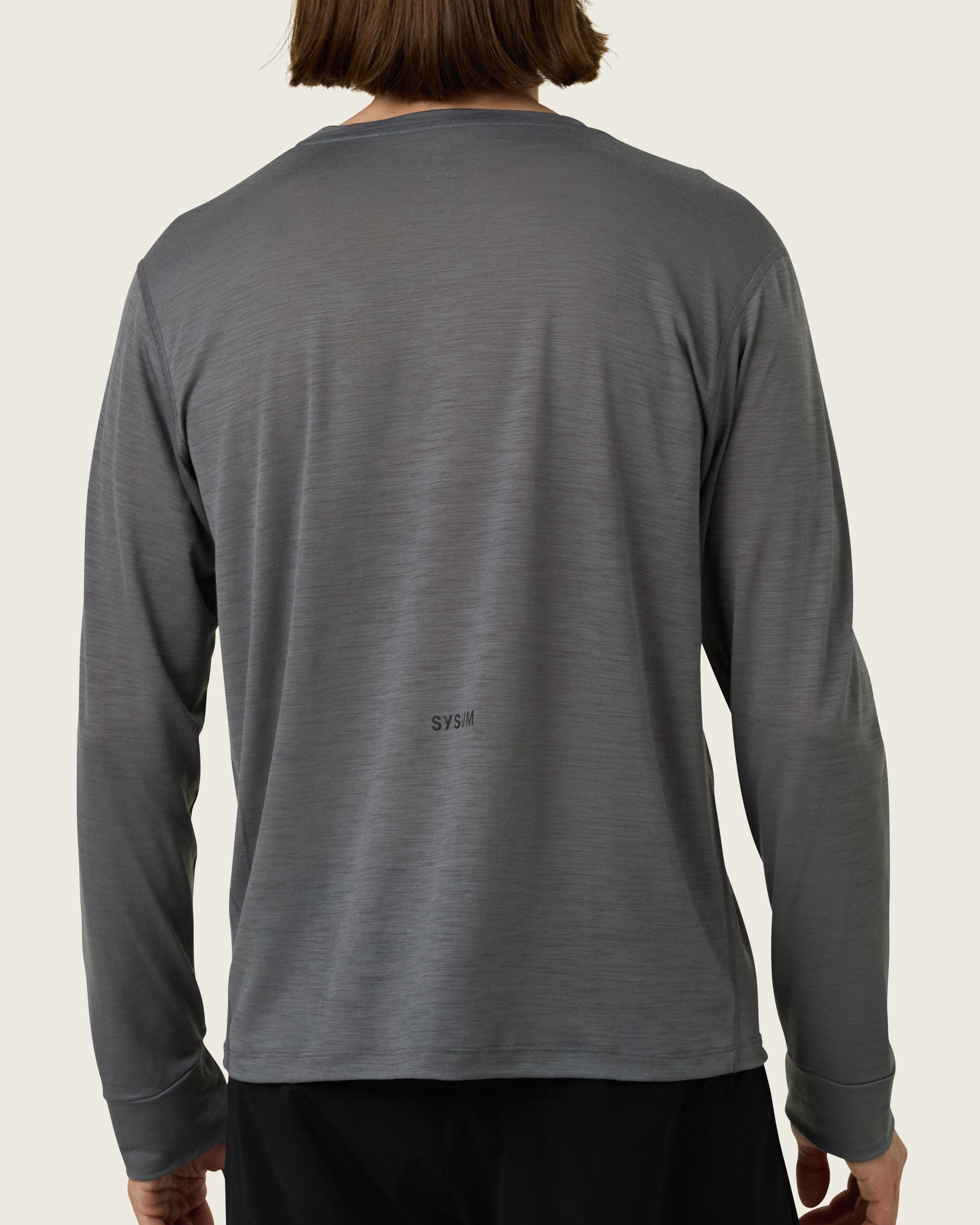 SYSUM Men's Merino Two Long Sleeve - Detail Back