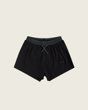SYSUM Men's Packer Cordura Trail Short 4" Black - Flat Front