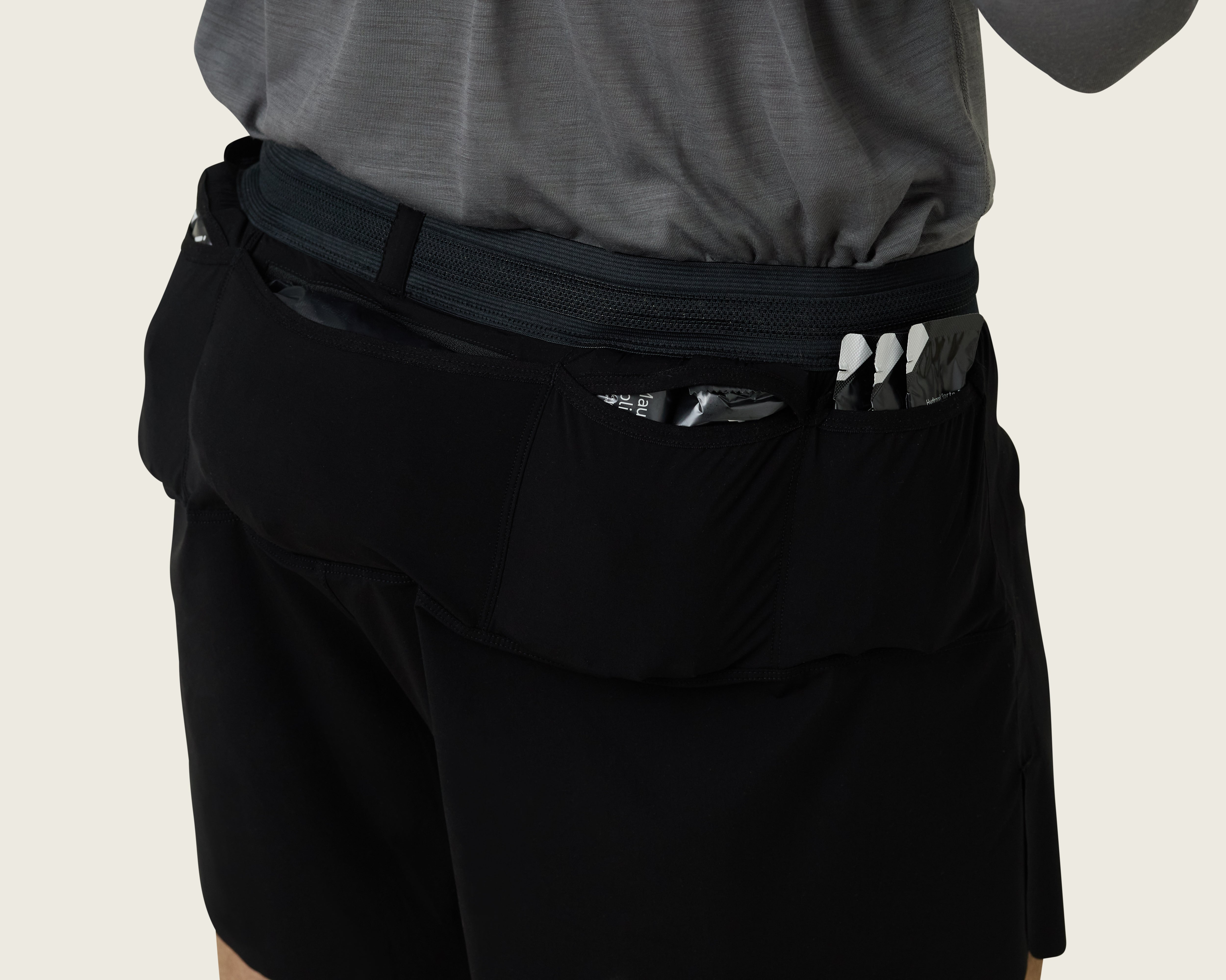 SYSUM Mens Packer Cordura Trail Short Black - Packer Pockets