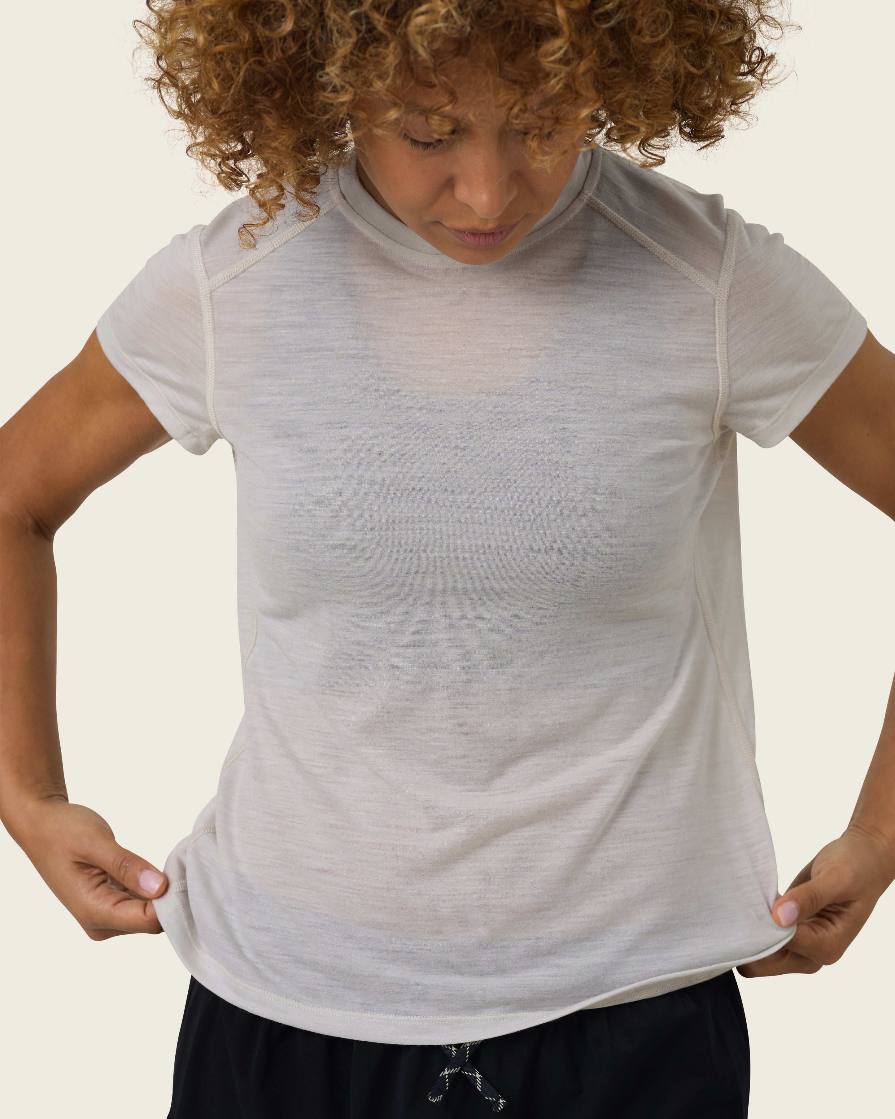 SYSUM Women's Merino One Tee - Detail Front