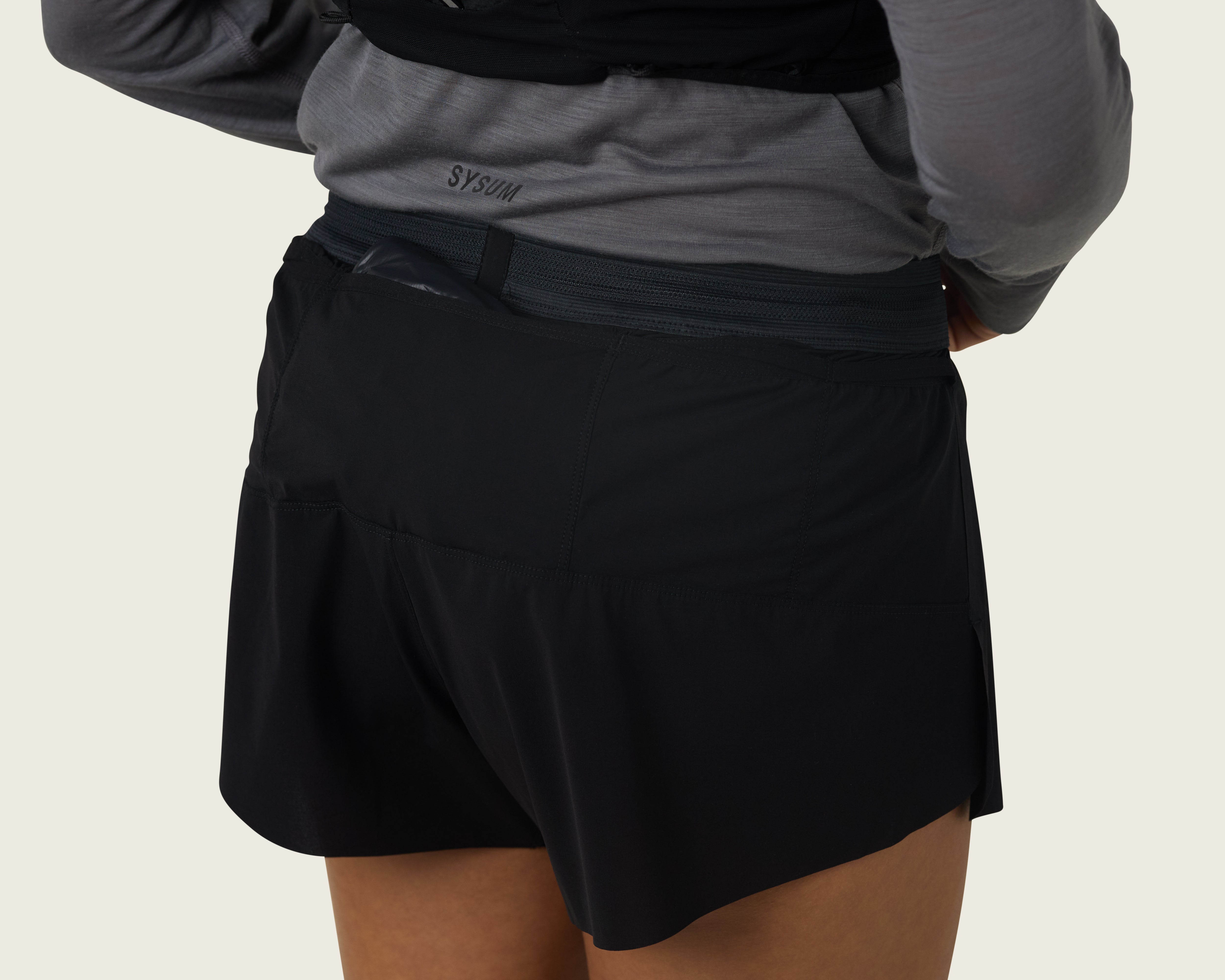 SYSUM Womens Packer Cordura Trail Short Black - Cargo Pocket