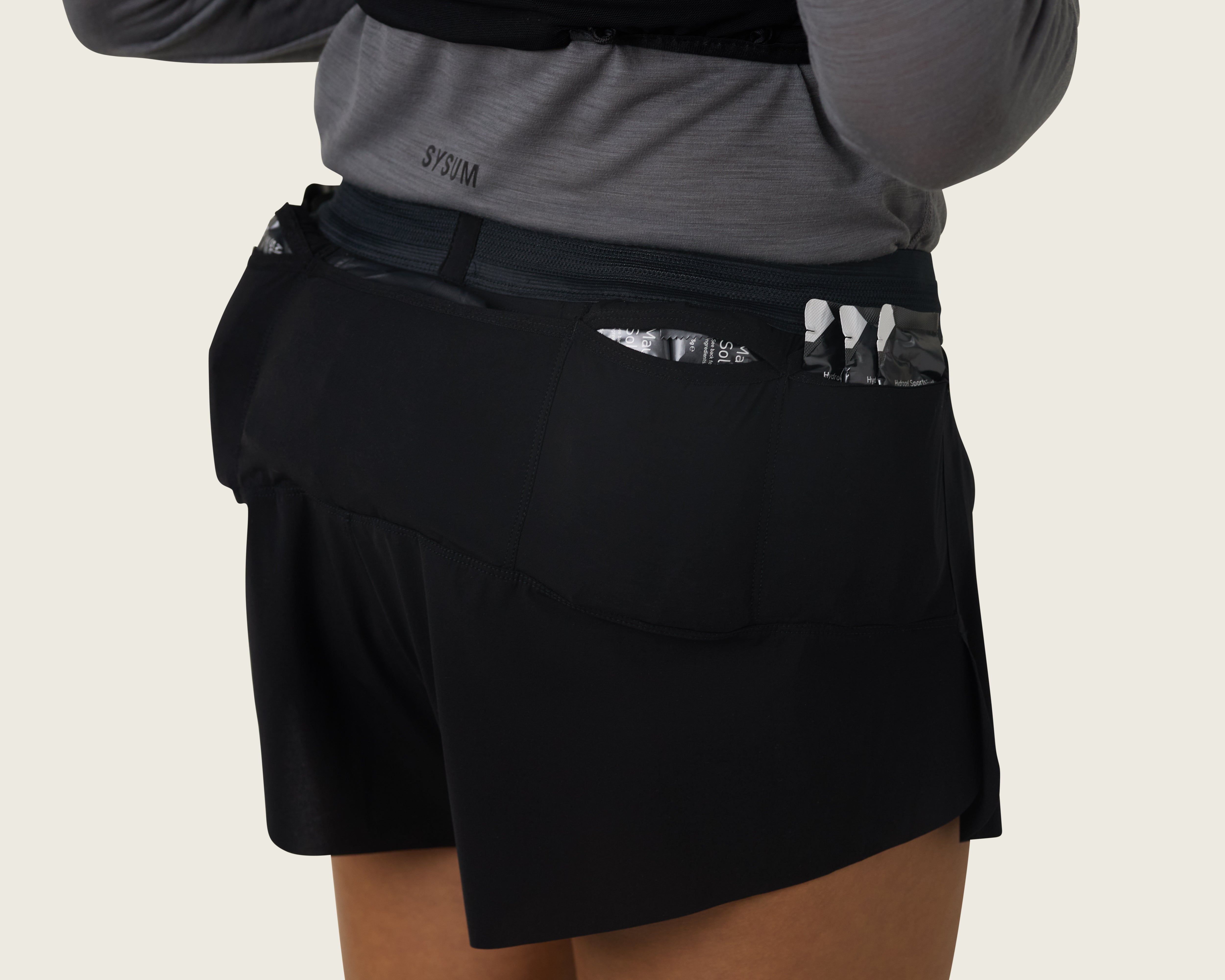SYSUM Womens Packer Cordura Trail Short Black - Packer Pockets
