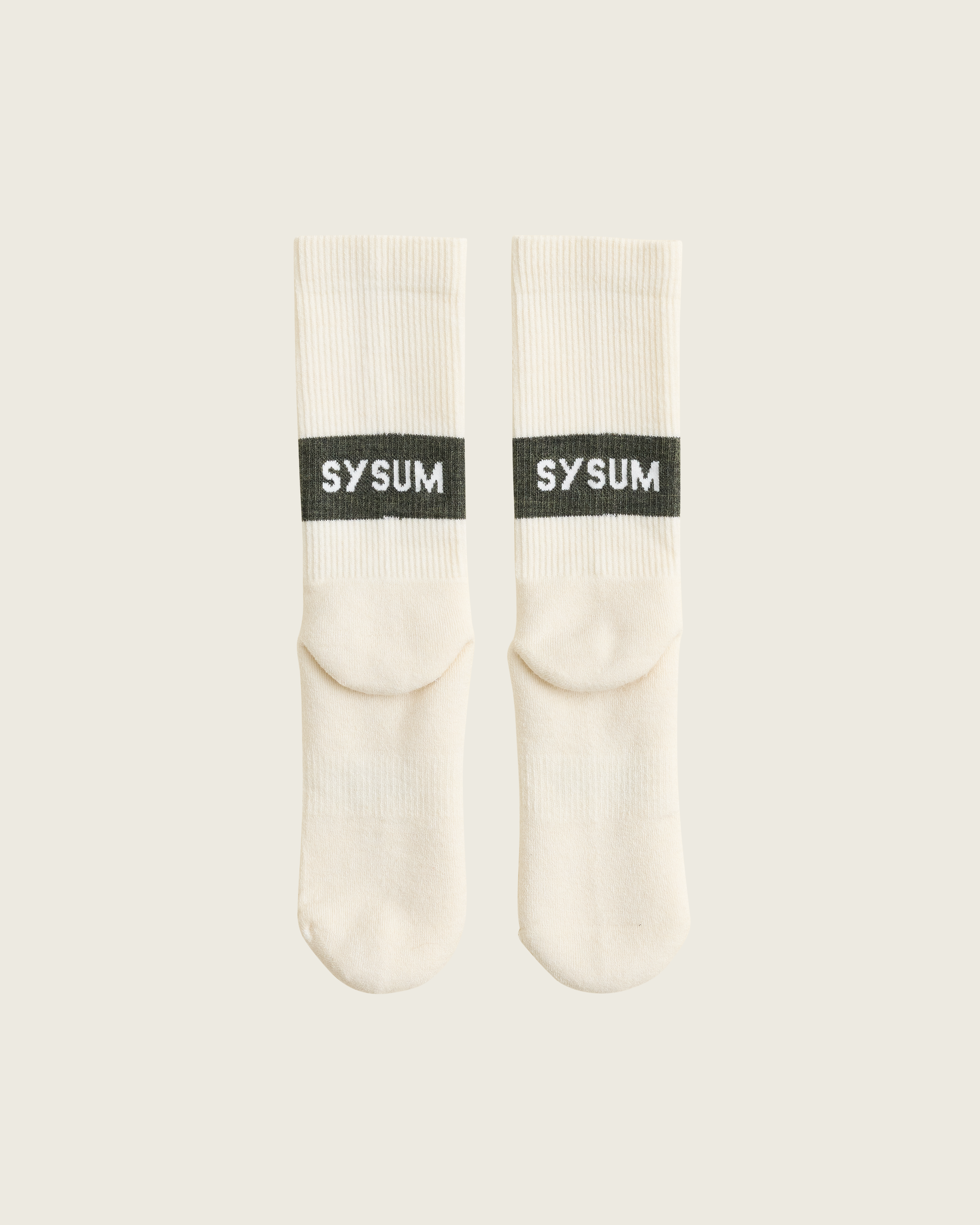 SYSUM Woollen Crew Socks Moss - Back