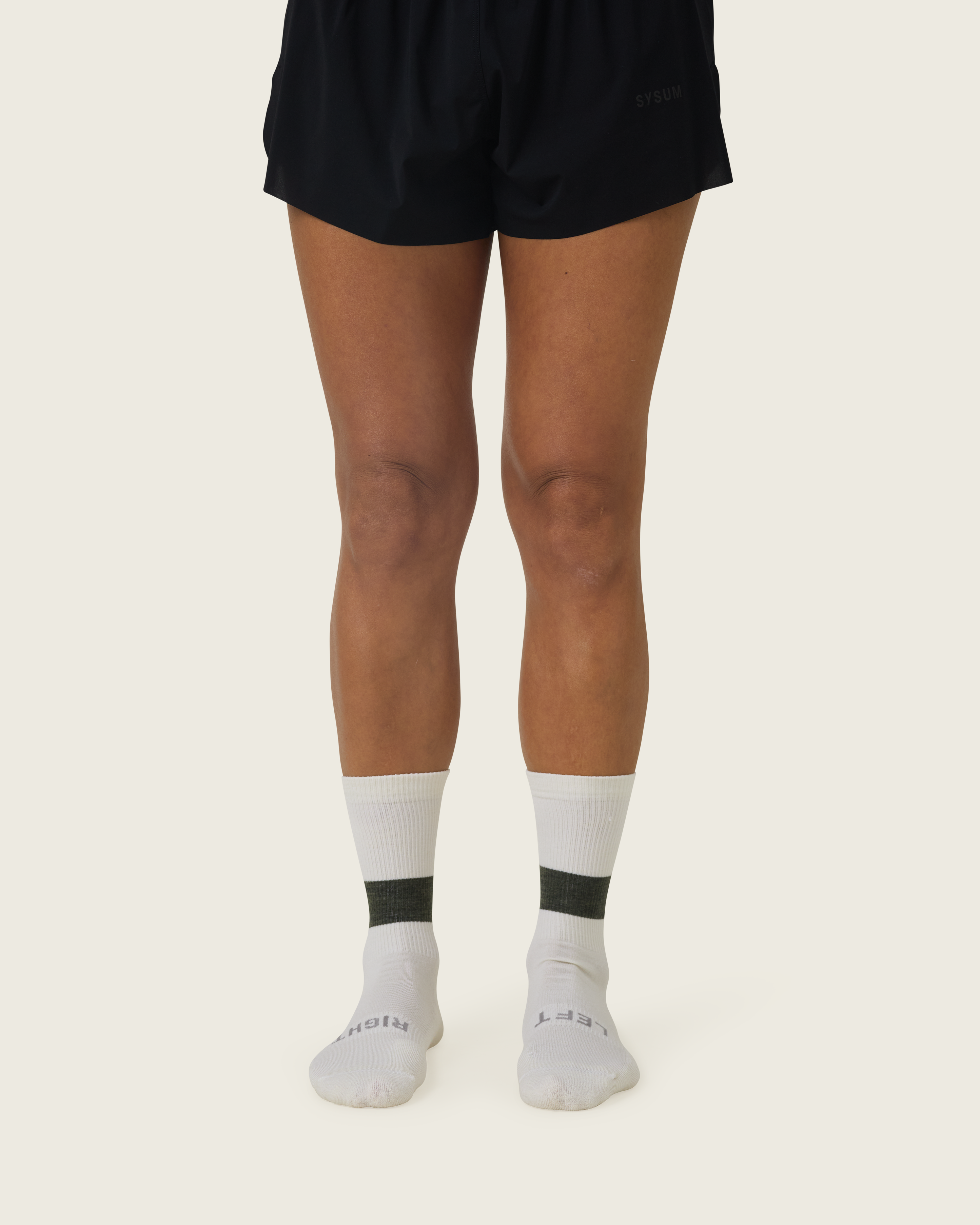 SYSUM Woollen Crew Socks Moss - Back Legs