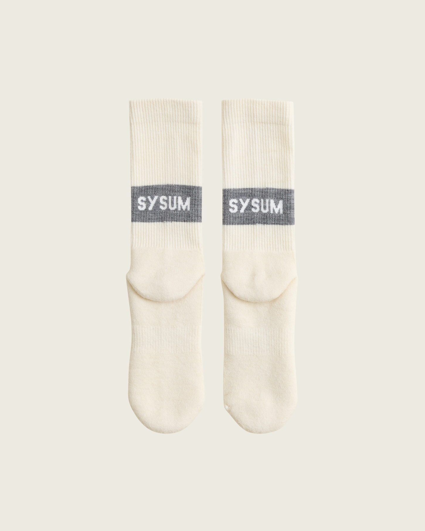 SYSUM Woollen Crew Socks Slate - Back